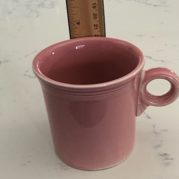 VTG Fiestaware Rose Pink Retired Ring Handle Mug~Collectible - Picture 8 of 8